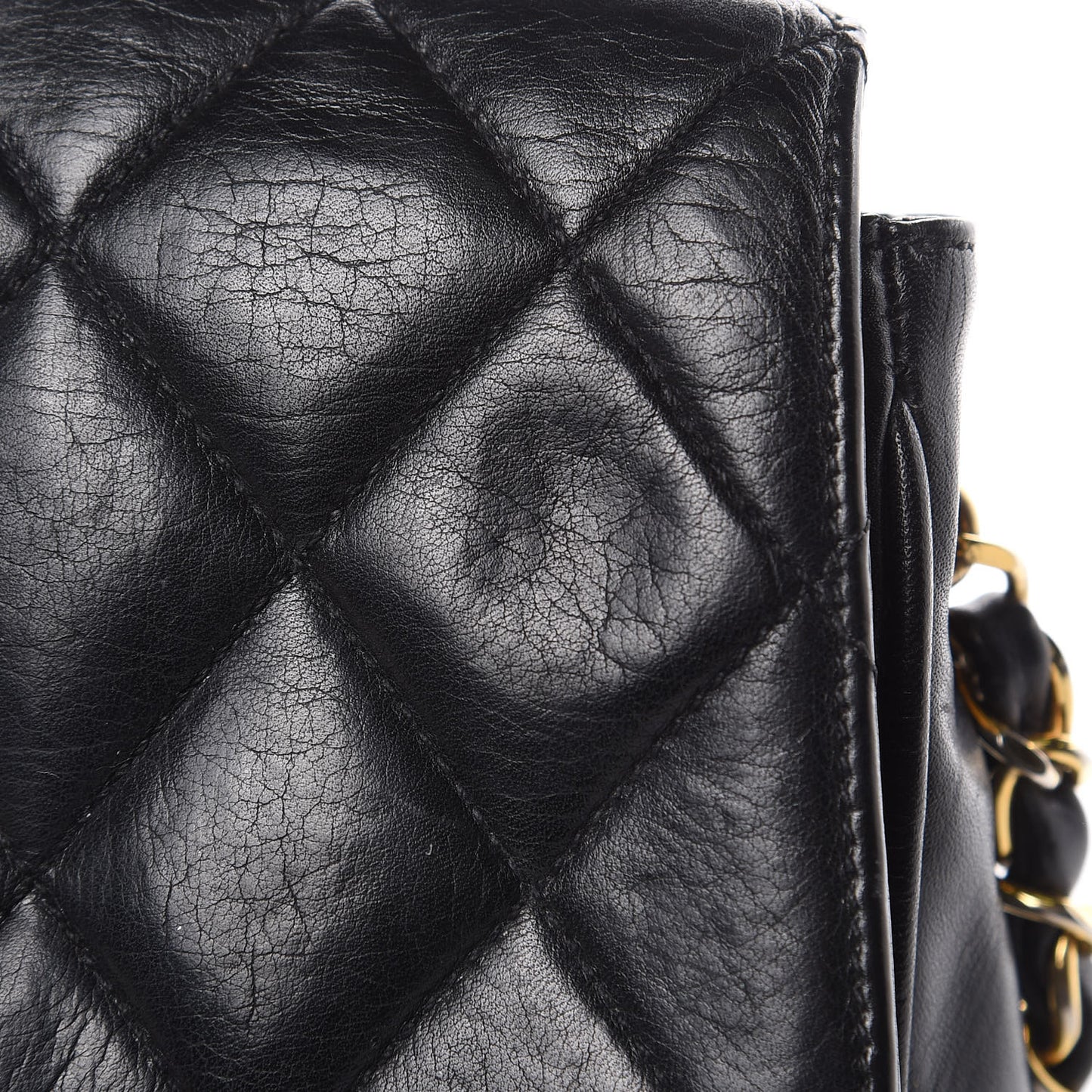 Lambskin Quilted Small Flap Black
