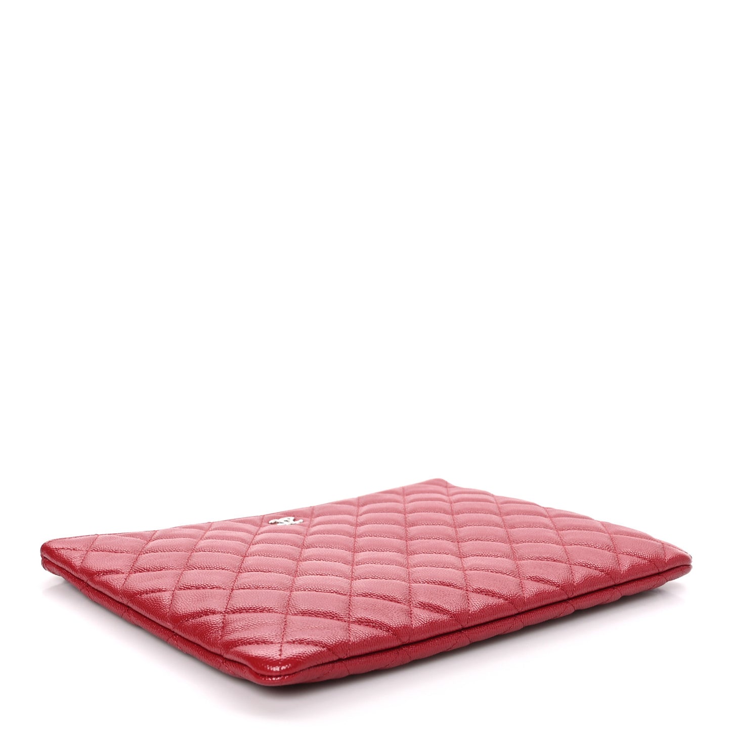 Caviar Quilted Medium Cosmetic Case Red