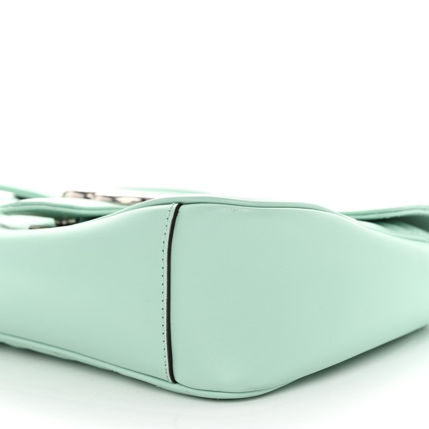 Calfskin Matelasse Small GG Marmont Shoulder Bag Water Green