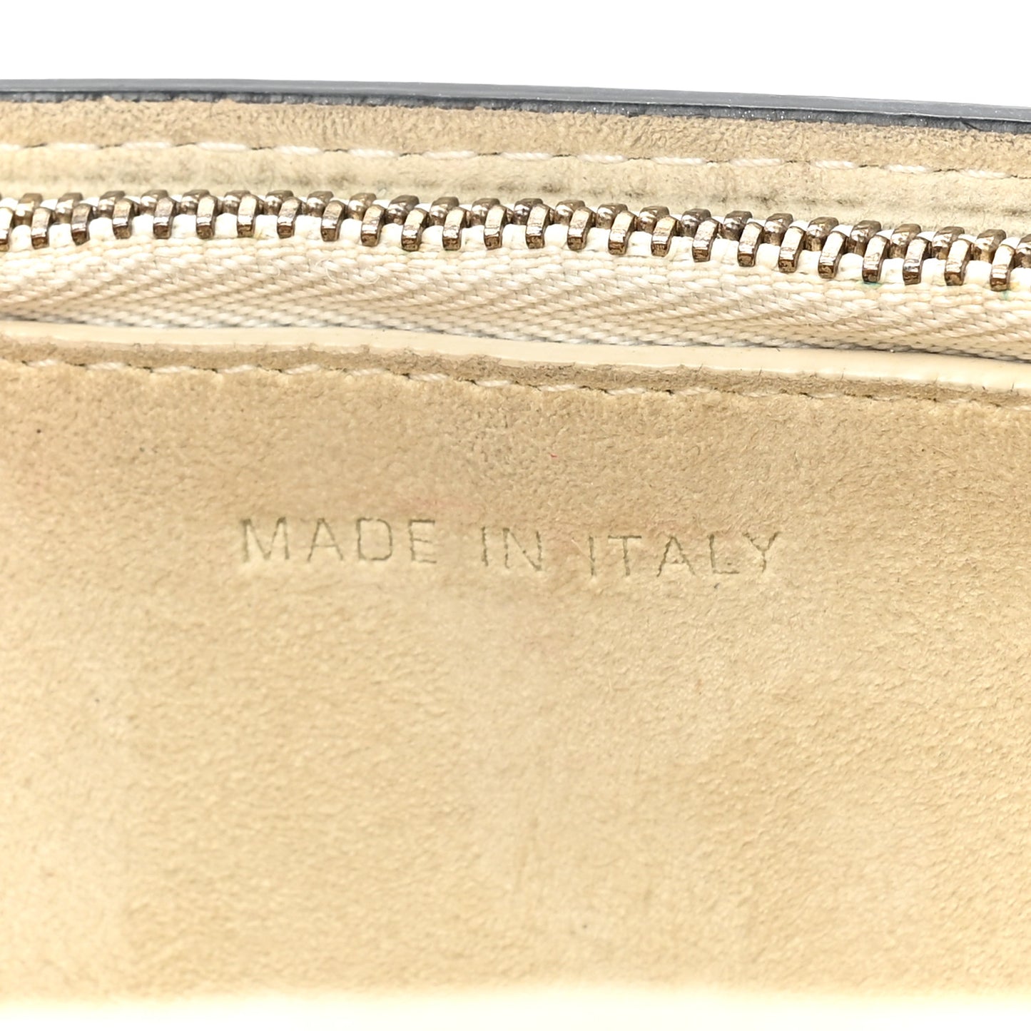 Grained Calfskin Saddle Chain Pouch Off White