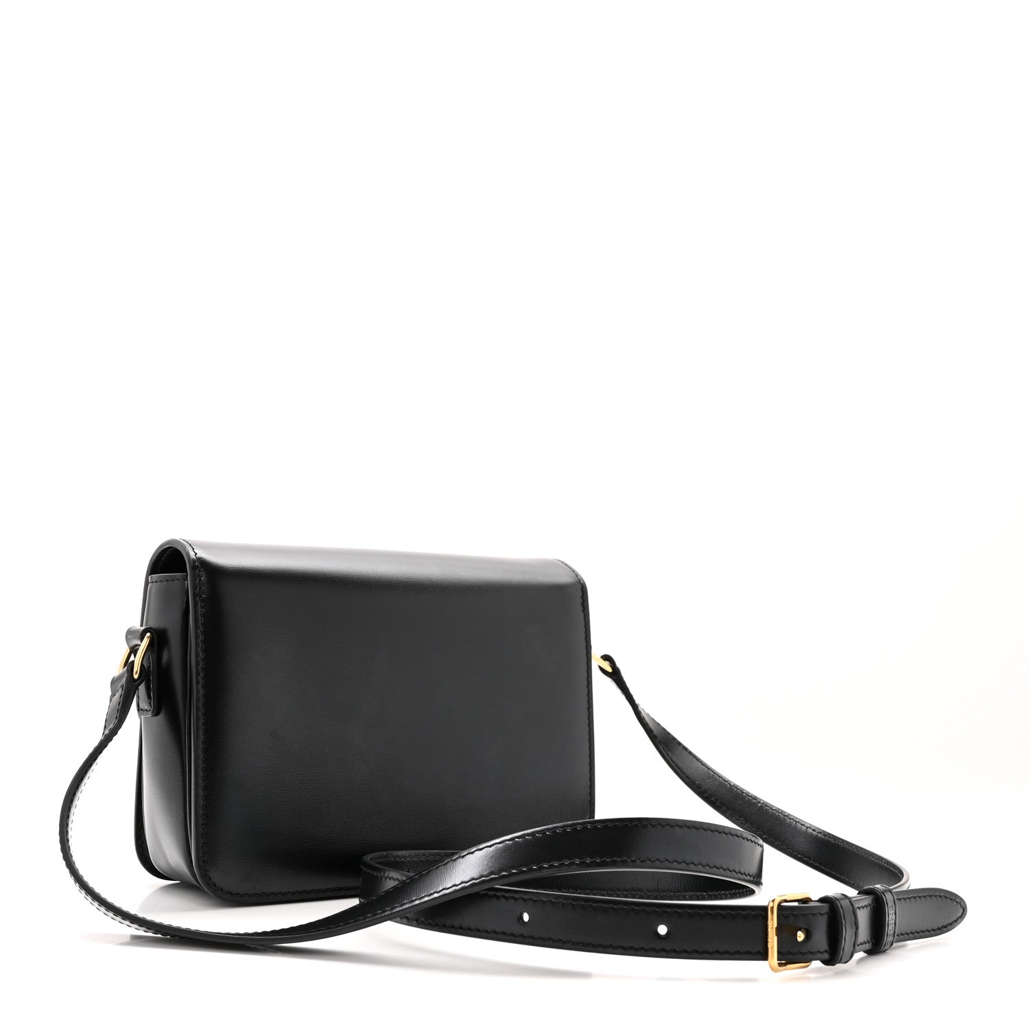 Celine Shiny Calfskin Teen Triomphe Black 3 of 13