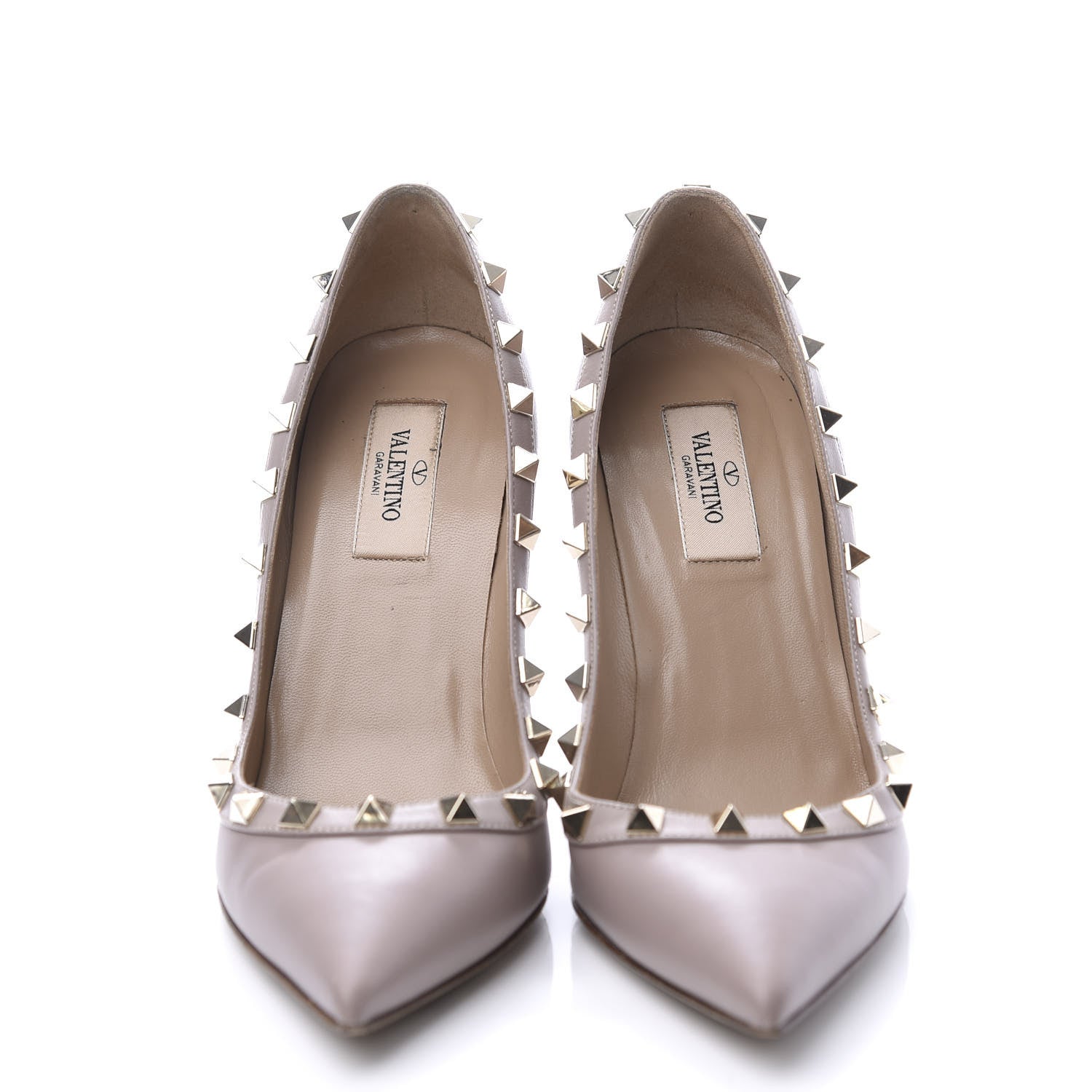 Valentino Garavani Calfskin Rockstud 85mm Pumps 36.5 Poudre 3 of 9