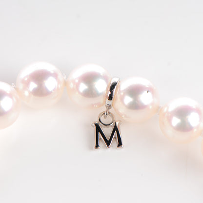 Mikimoto 18K White Gold Akoya Cultured Pearl 8mm Strand Necklace and Earring Set 4 of 6