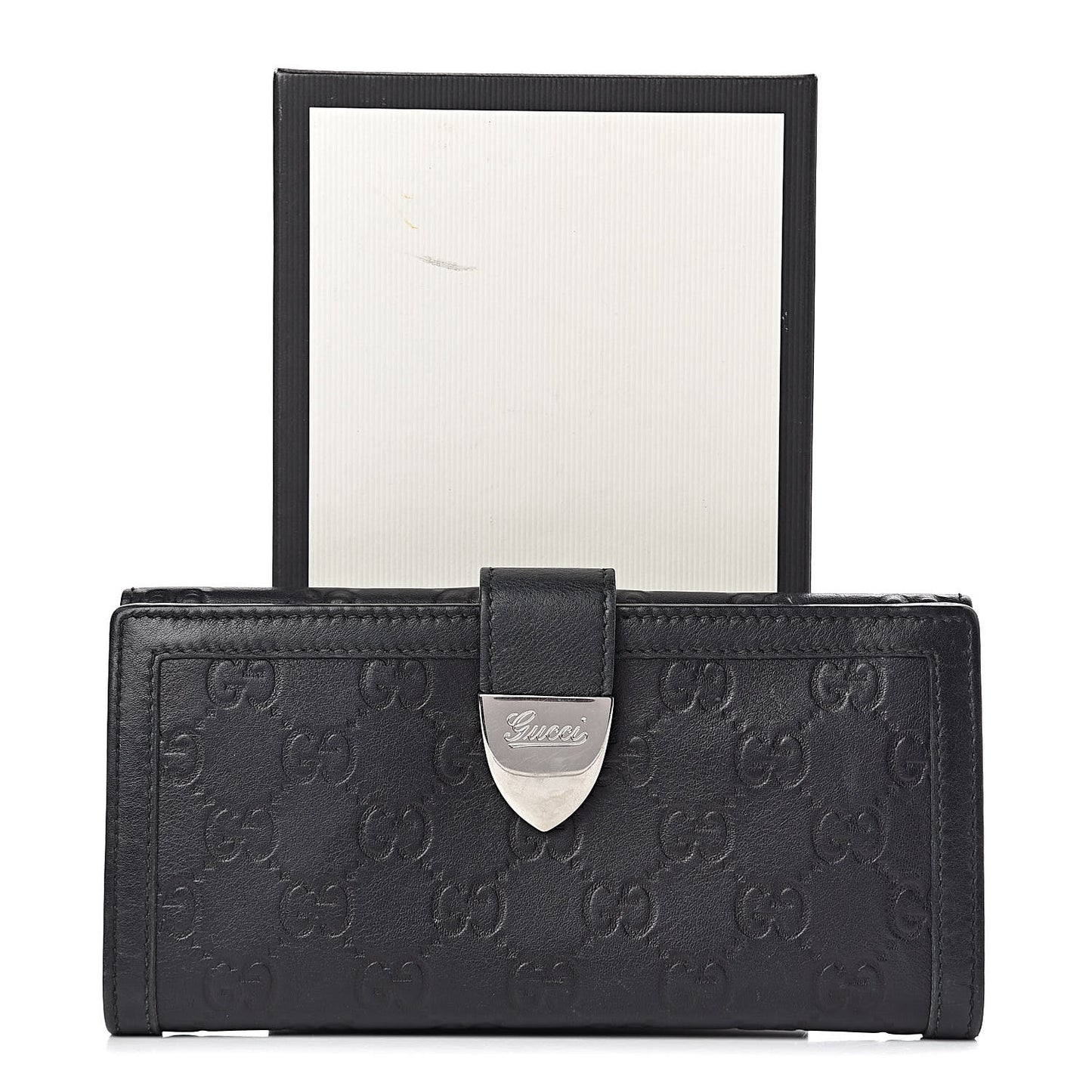 Guccissima Continental Wallet Black