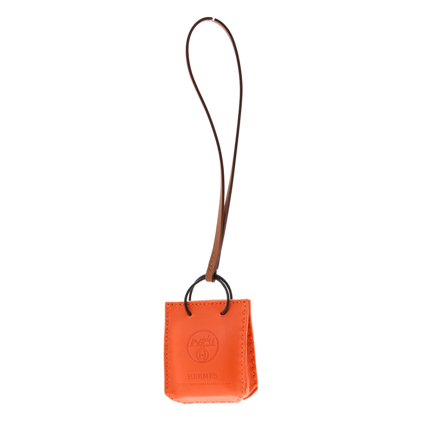 Milo Lambskin Swift Shopping Bag Charm Feu Gold