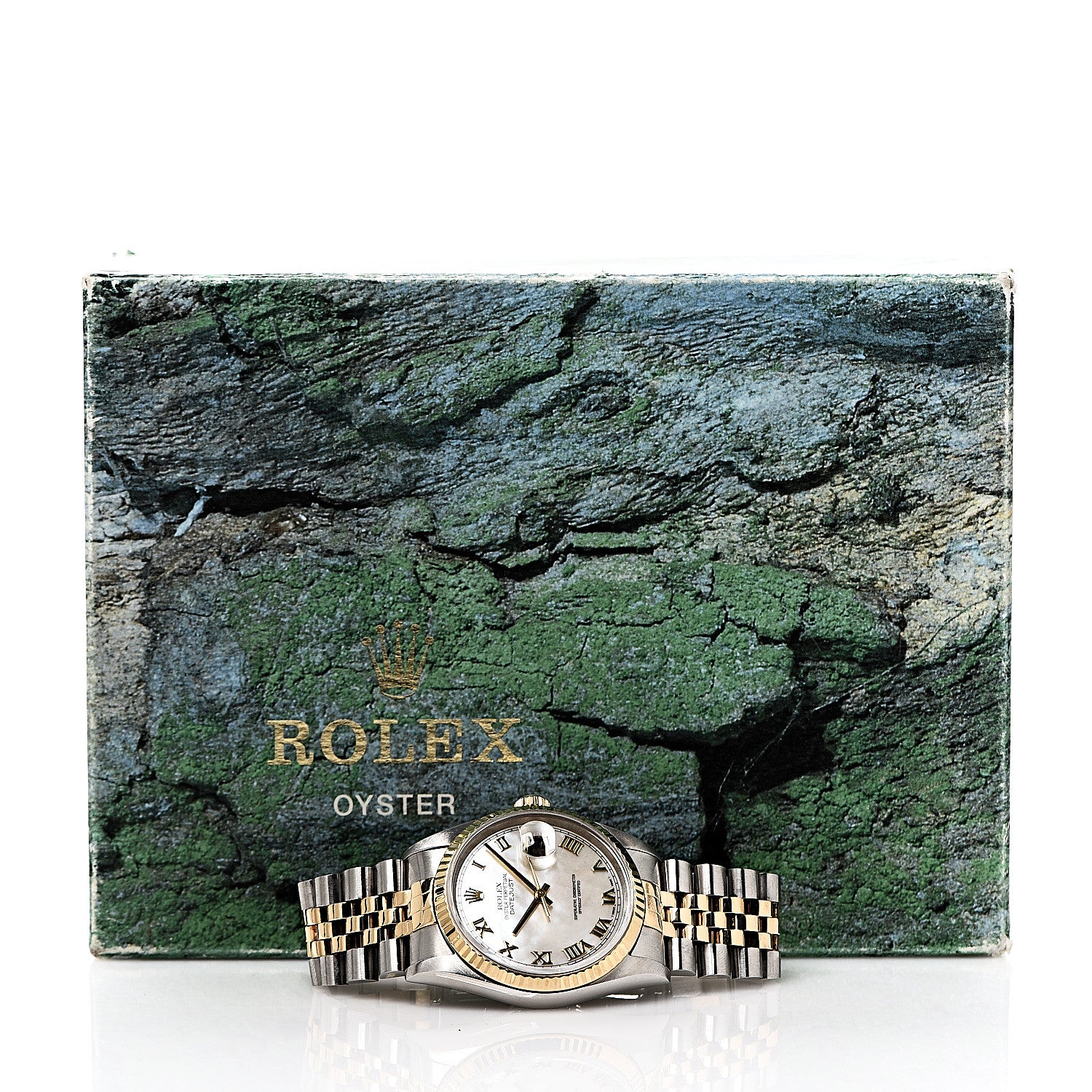 Rolex Stainless Steel 18K Yellow Gold Mother of Pearl 36mm Oyster Perpetual Datejust Watch 16233 5 of 5
