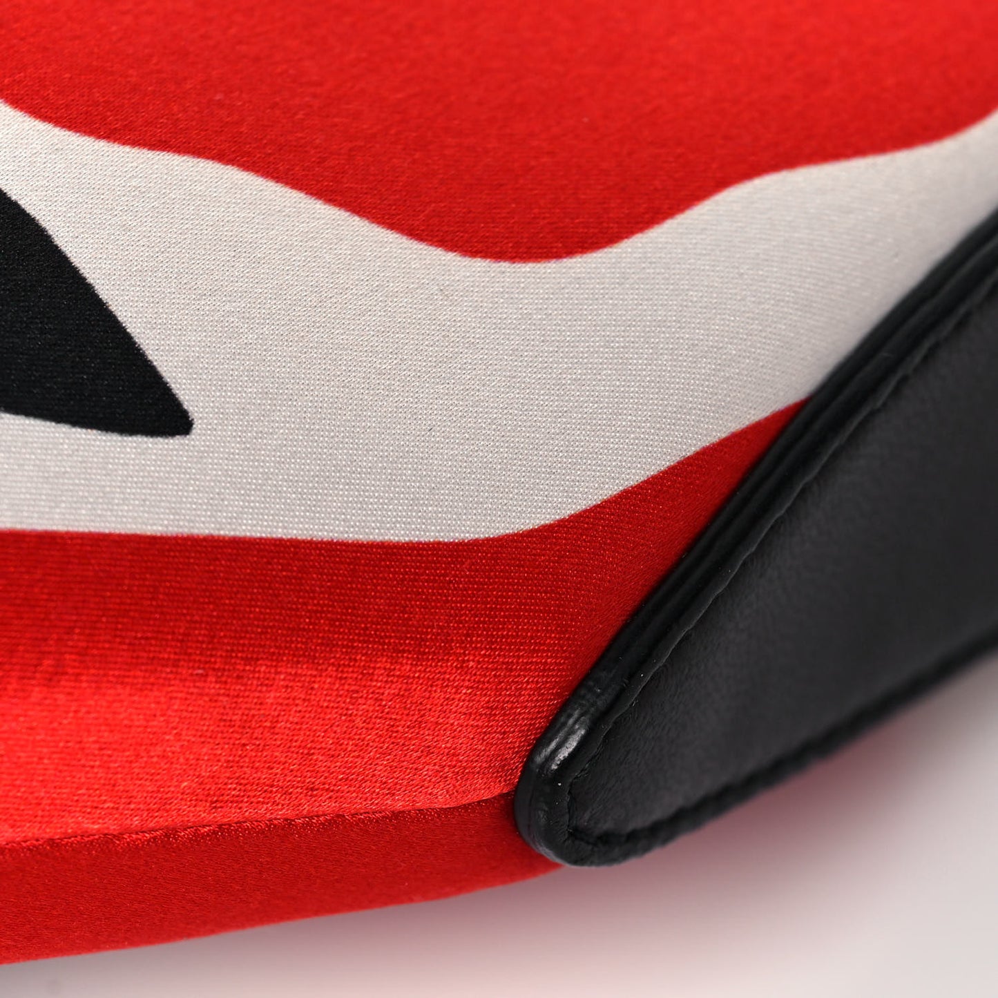 Silk Flower Collage De Manta Clutch Red Black White