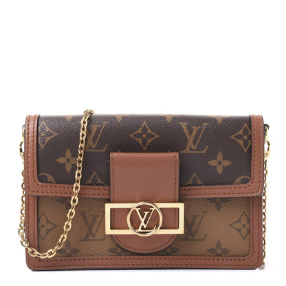 Louis Vuitton Reverse Monogram Dauphine Chain Wallet 1 of 9