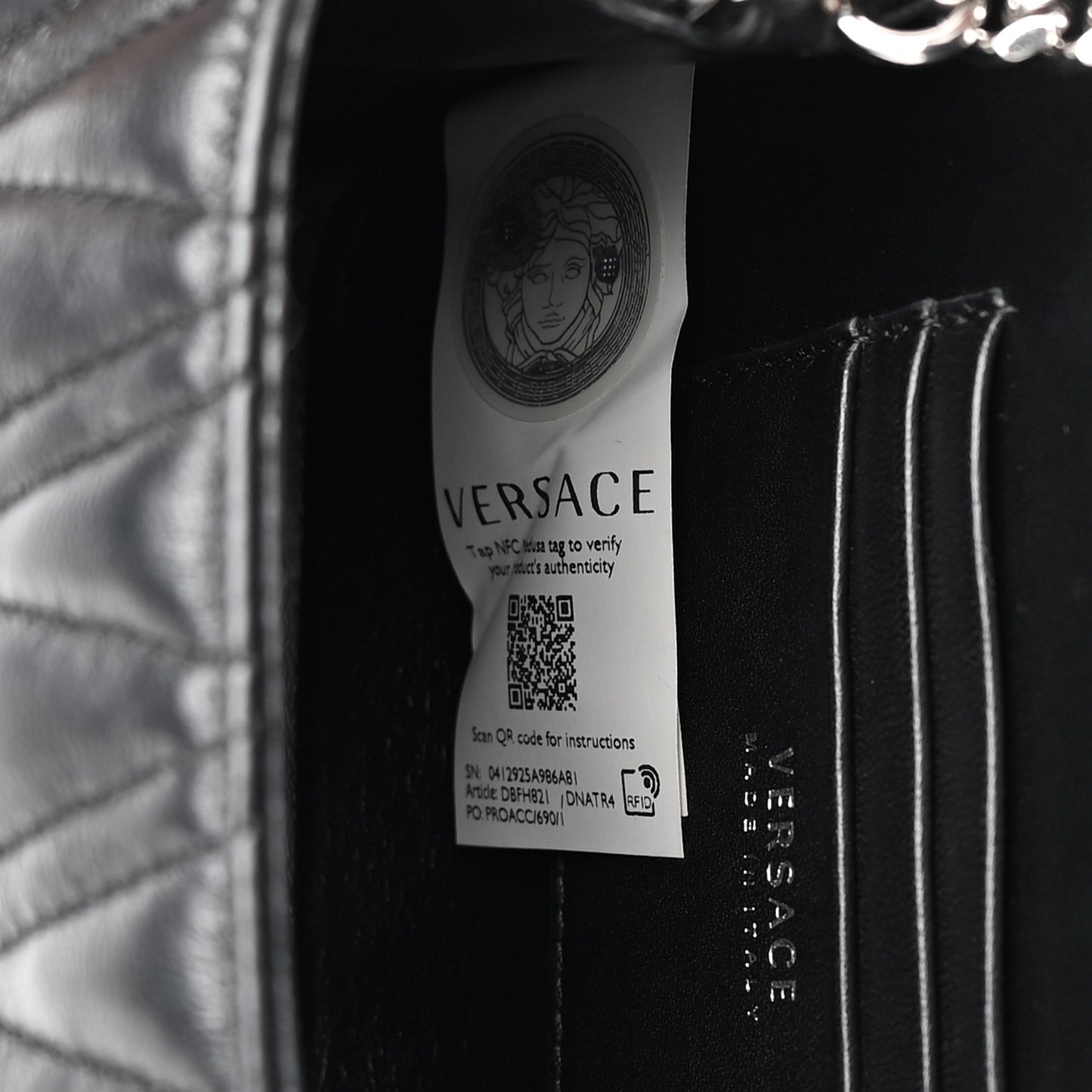 Nappa Quilted Virtus Bag Black