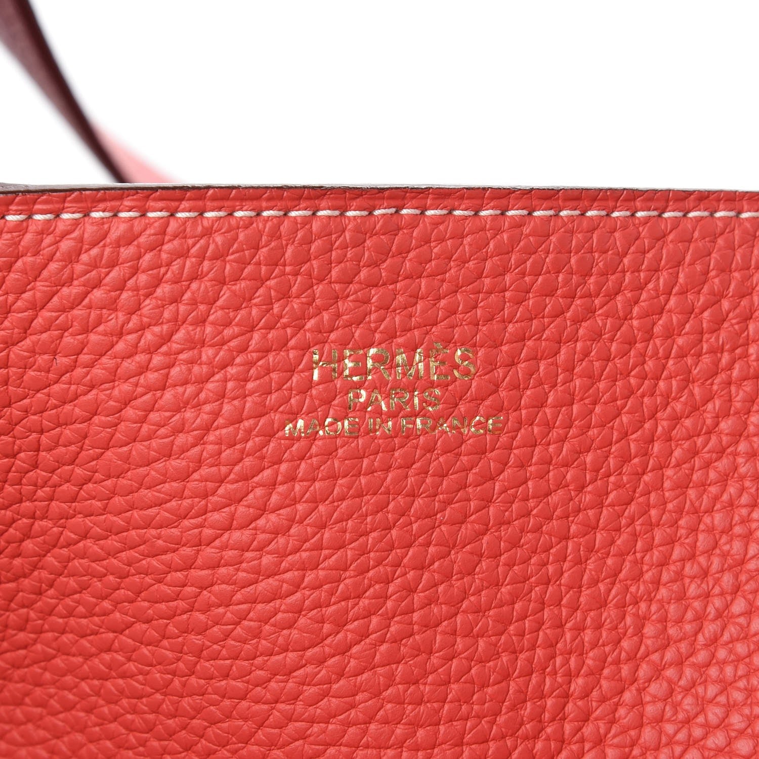 Hermes Taurillon Clemence Double Sens 45 Reversible Tote Rubis Bougainvillea 10 of 12