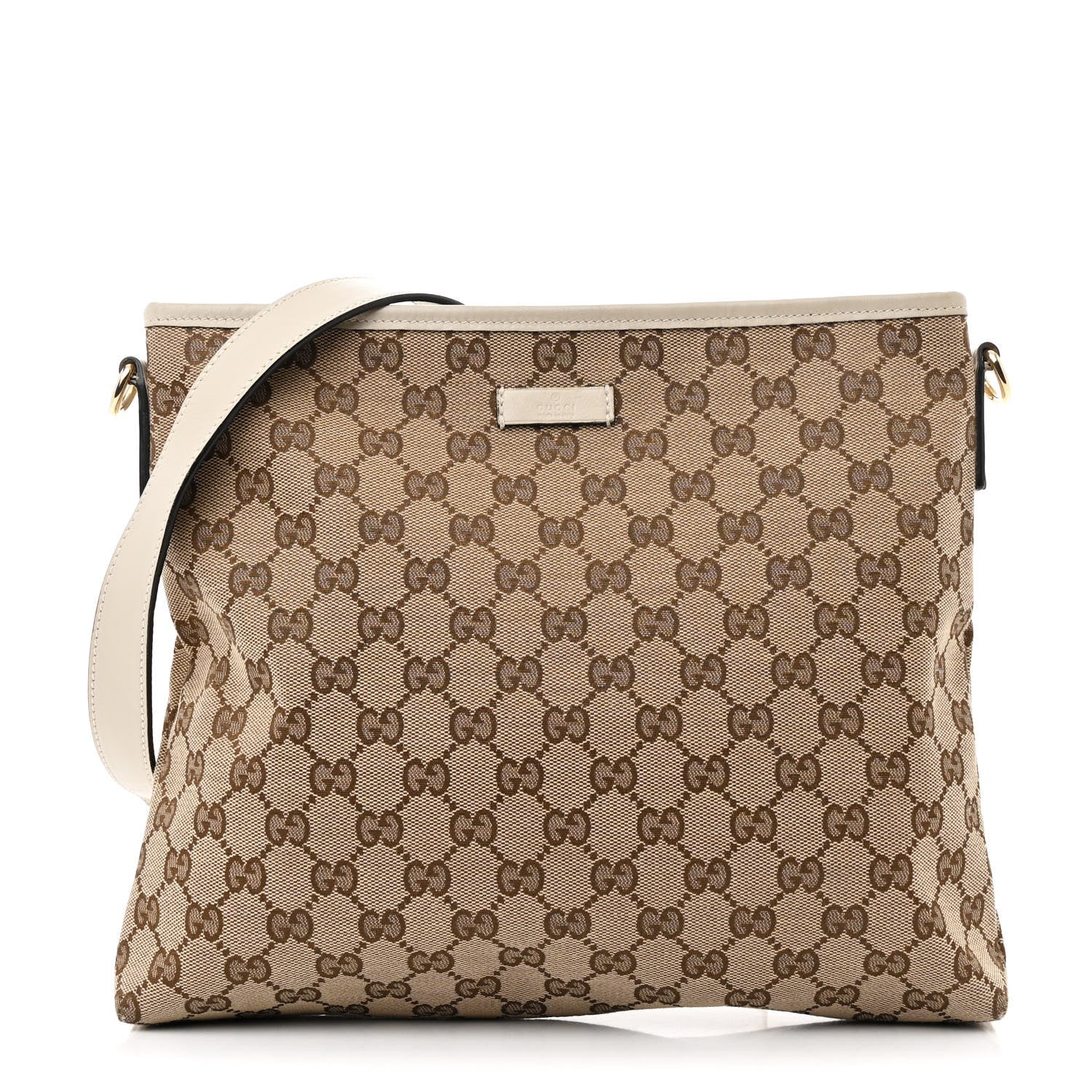 Gucci Monogram Medium Flat Messenger Bag Off White 1 of 11