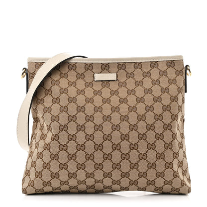 Gucci Monogram Medium Flat Messenger Bag Off White 1 of 11