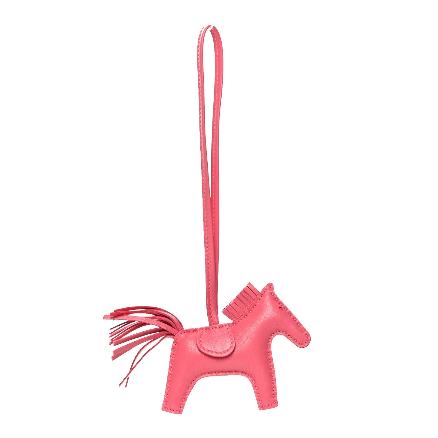 Milo Lambskin Grigri Rodeo Horse Bag Charm PM Rose Azalee