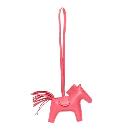 Hermes Milo Lambskin Grigri Rodeo Horse Bag Charm PM Rose Azalee 1 of 3