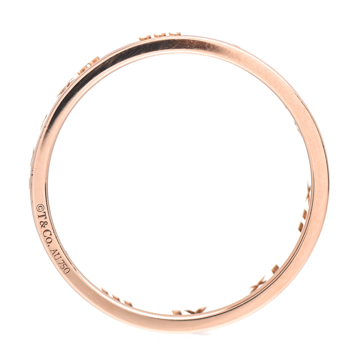 18K Rose Gold Diamond Atlas Pierced Ring 60 9.25