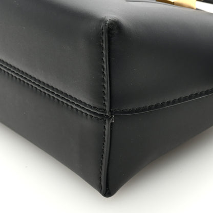 Fendi Vitello King Plexiglass Logo Embossed Mini By The Way Top Handle Boston Bag Black 8 of 9