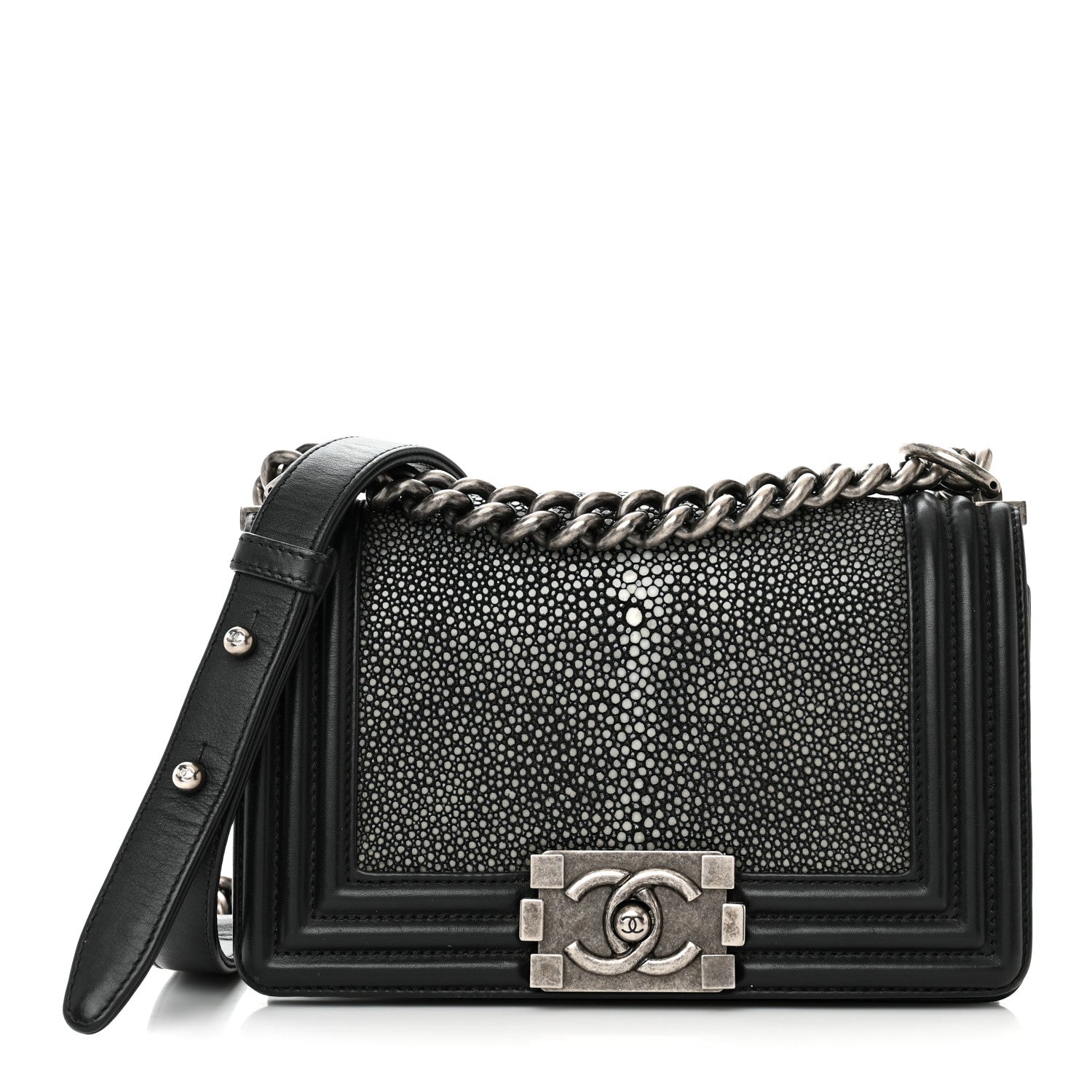 Chanel Galuchat Stingray Small Boy Flap Black 1 of 14