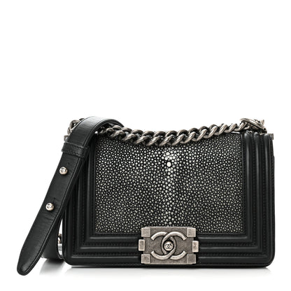 Chanel Galuchat Stingray Small Boy Flap Black 1 of 14