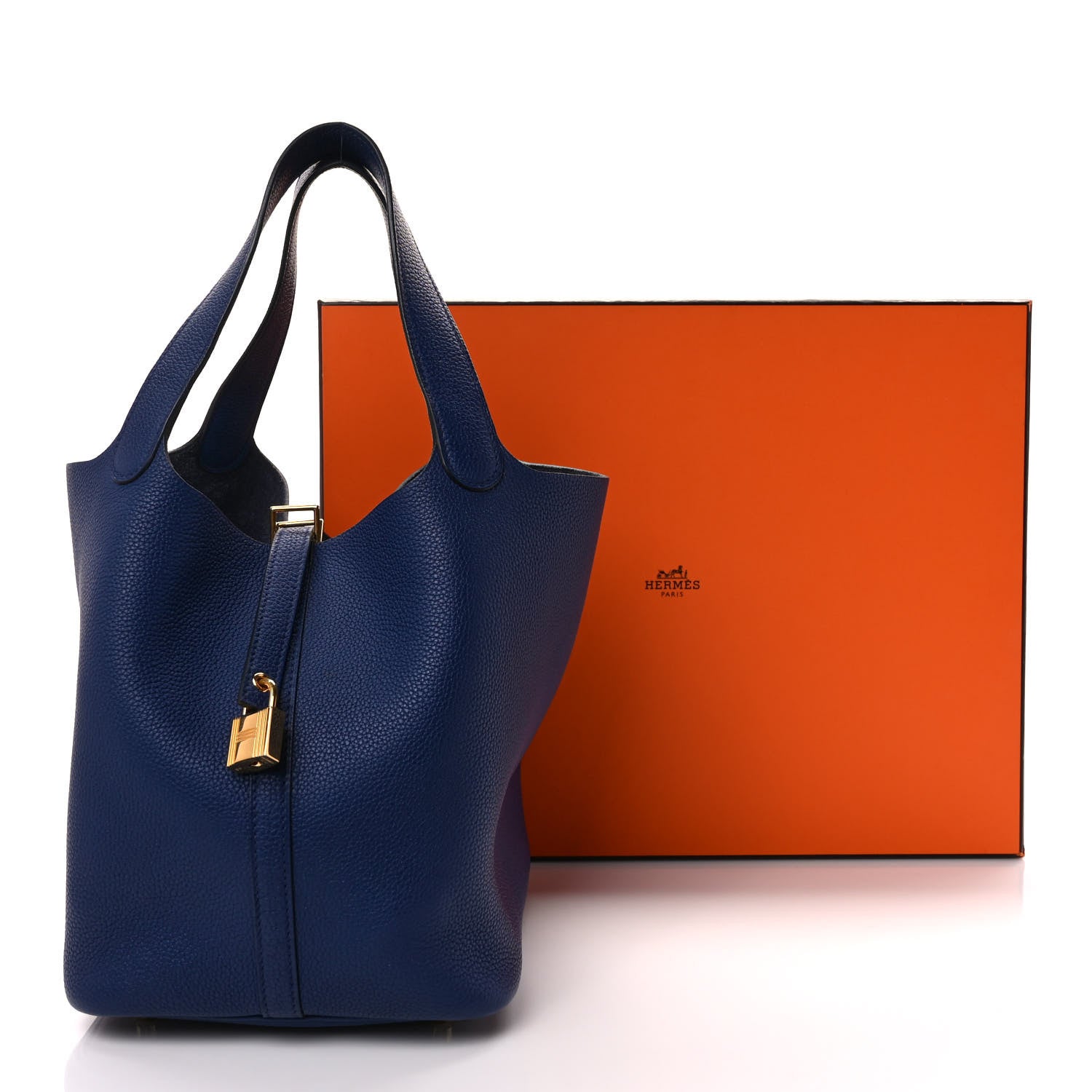 Hermes Taurillon Clemence Picotin Lock 22 MM Bleu Saphir 9 of 9