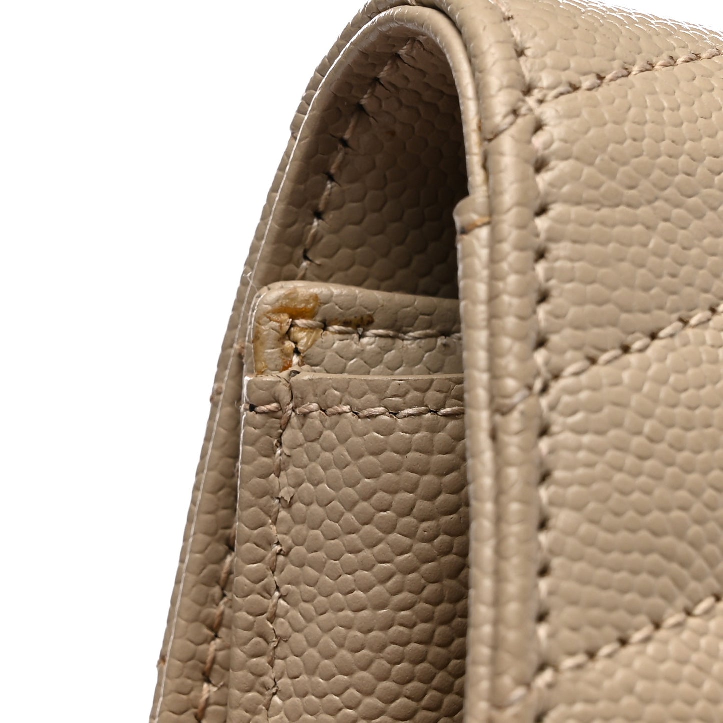 Grain De Poudre Matelasse Chevron Monogram Envelope Clutch Dark Beige