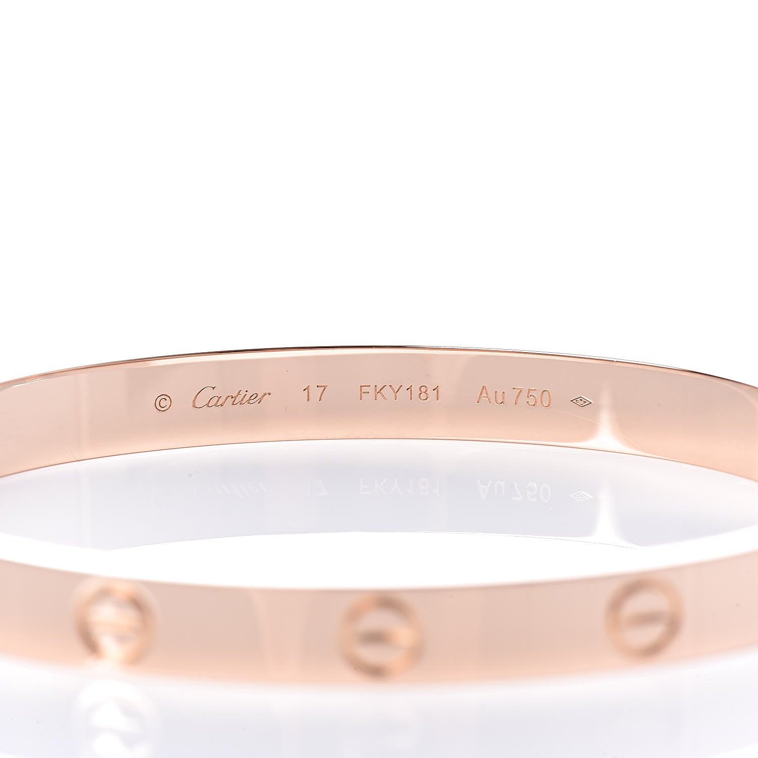 Cartier 18K Pink Gold LOVE Bracelet 17 4 of 7