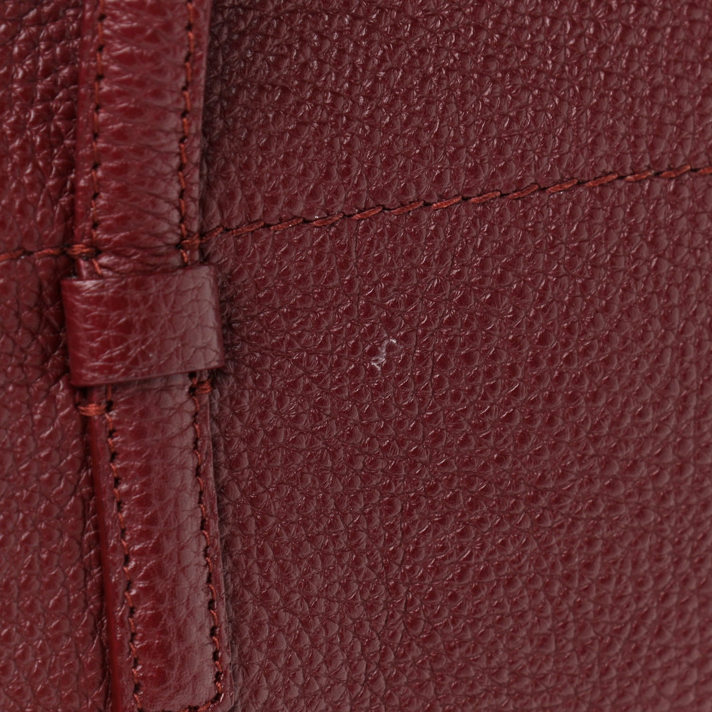 Hammered Calfskin Double Handle Small Amy Tote Red