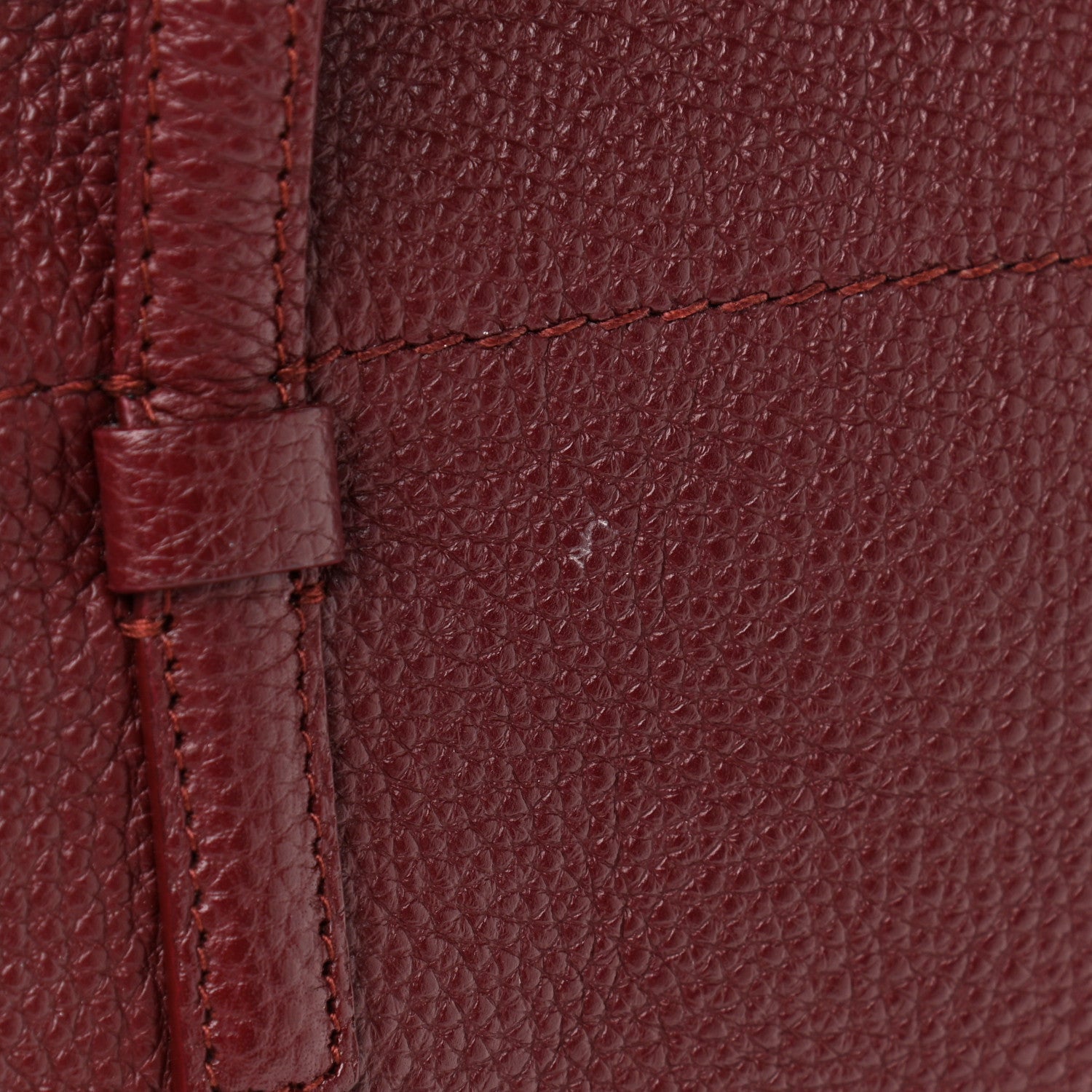 Salvatore Ferragamo Hammered Calfskin Double Handle Small Amy Tote Red 12 of 13