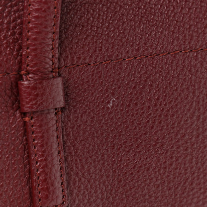 Salvatore Ferragamo Hammered Calfskin Double Handle Small Amy Tote Red 12 of 13
