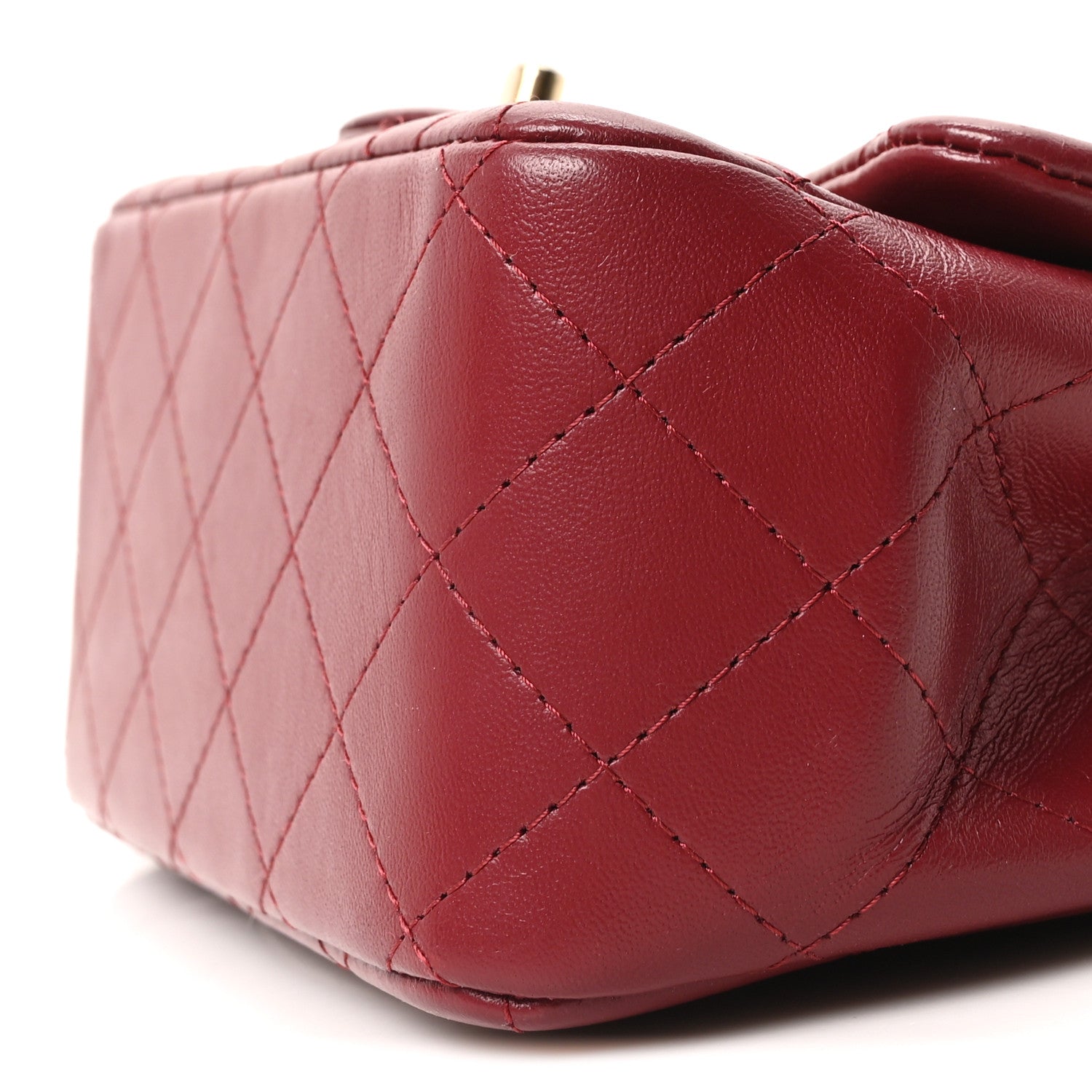 Chanel Lambskin Quilted Mini Square Flap Red 18 of 19