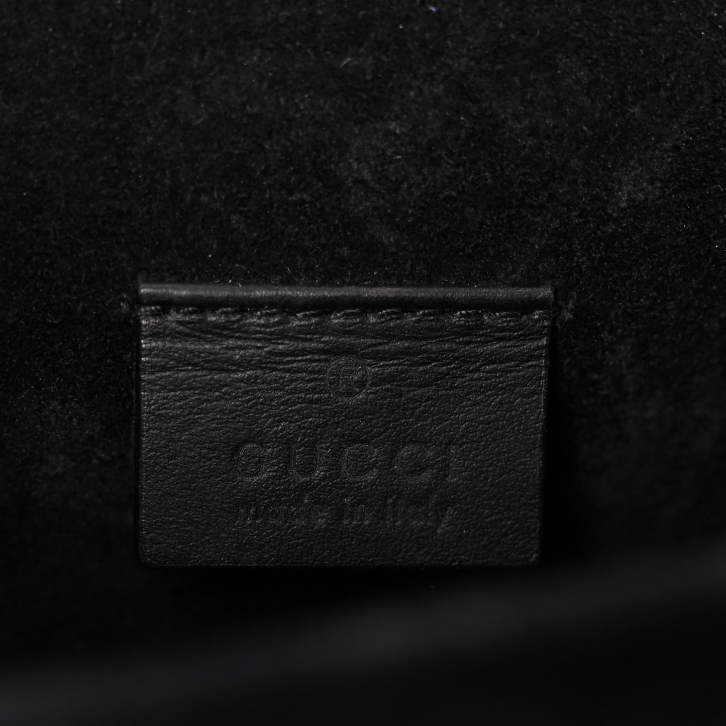 GG Supreme Monogram Suede Crystal Small Dionysus Shoulder Bag Beige Ebony Black