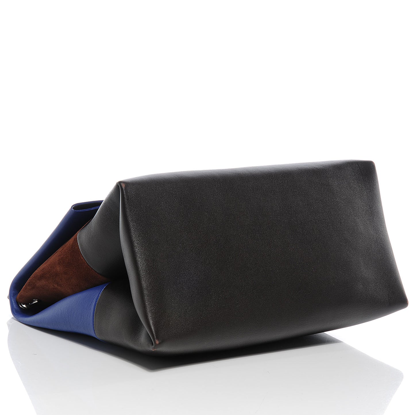 Calfskin Suede All Soft Shoulder Bag Indigo