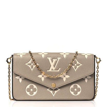 Louis Vuitton Empreinte Monogram Giant Felicie Pochette Tourterelle Creme 3 of 11