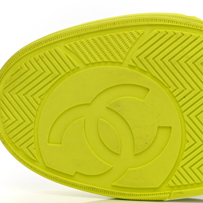 Chanel Fabric Womens Logo Sneakers 38 Green 14 of 16