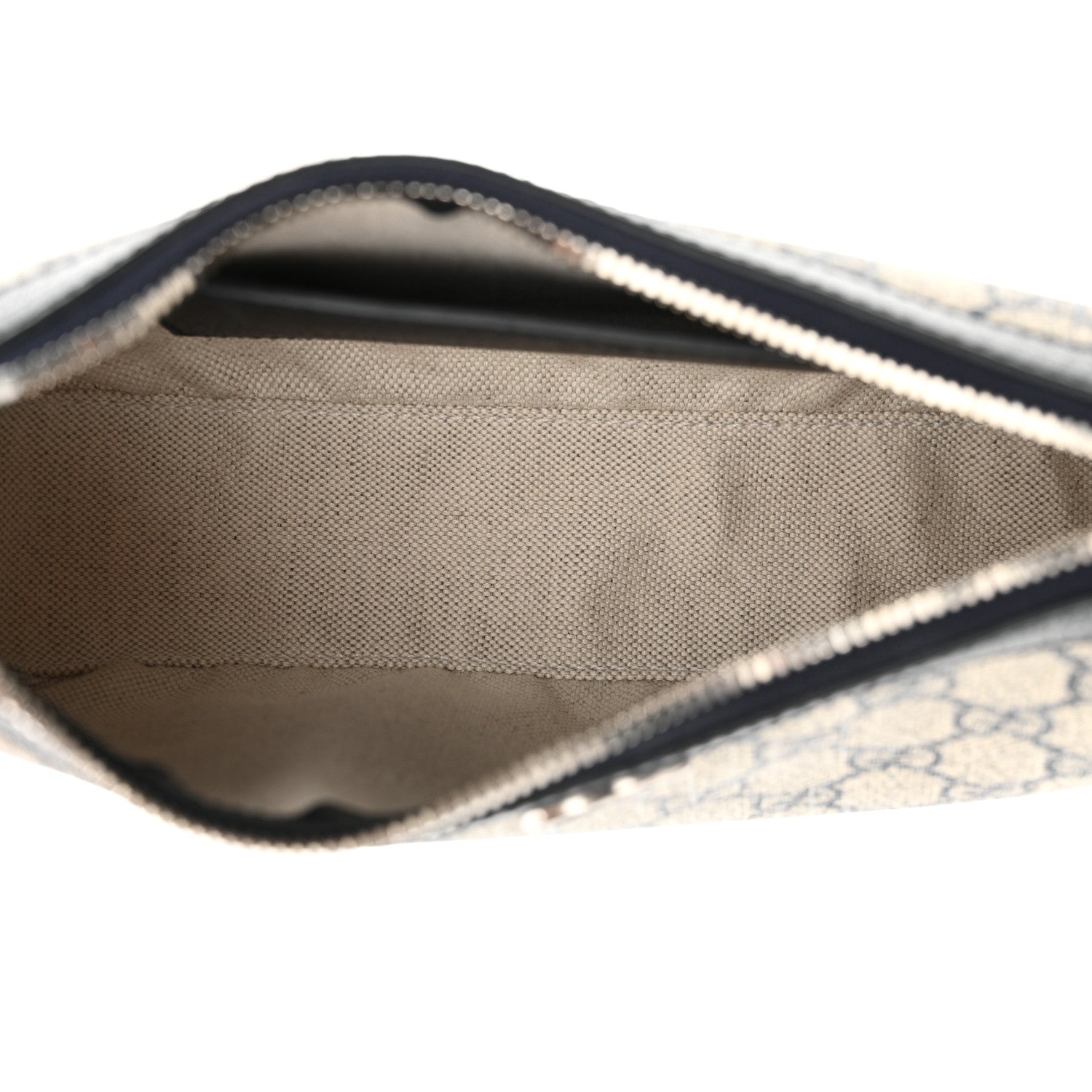 Gucci GG Supreme Monogram Textured Dollar Calfskin Web Small Ophidia GG Handbag Beige Blue 5 of 10