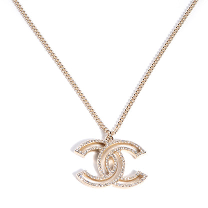 Chanel Crystal CC Necklace Gold 1 of 4