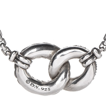 David Yurman Sterling Silver Diamond Belmont Pendant Necklace 5 of 7