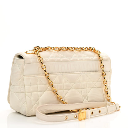 Christian Dior Calfskin Macrocannage Medium Caro Bag White 3 of 9