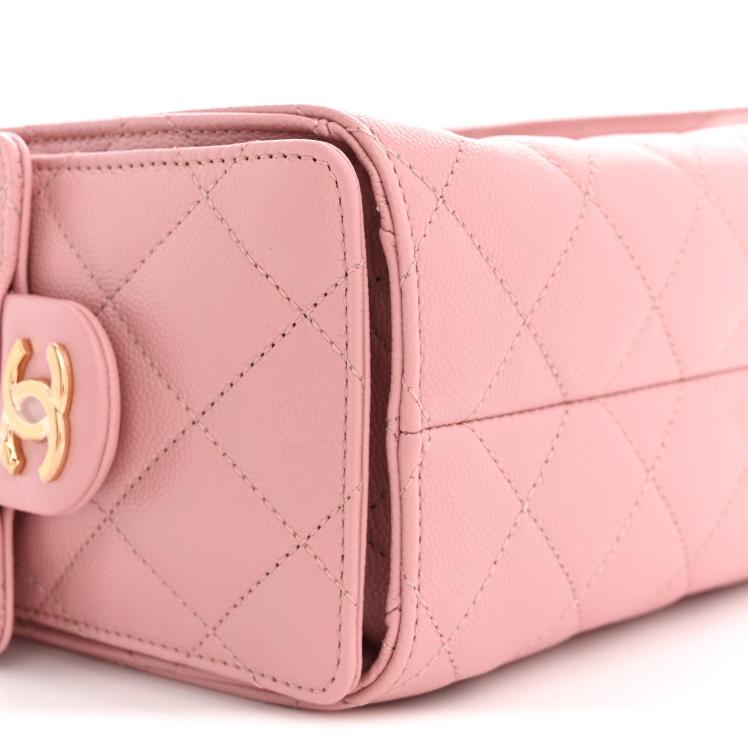 Chanel Caviar Quilted Mini Chanel 25 Handbag Pink 9 of 11