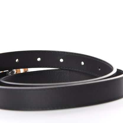 Gucci Calfskin Pearl Double G 20mm Belt 75 30 Black Cream 3 of 6