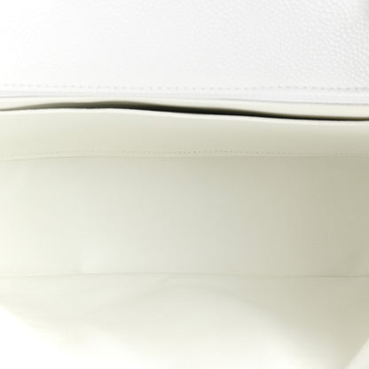 Chanel Caviar Quilted Jumbo Single Flap White 5 of 9
