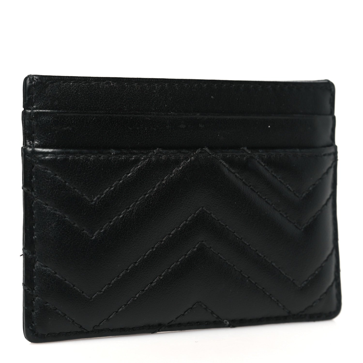 Gucci Calfskin Matelasse GG Marmont Card Holder Black 3 of 9