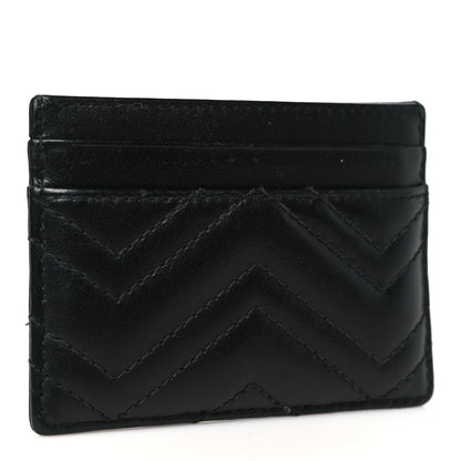 Gucci Calfskin Matelasse GG Marmont Card Holder Black 3 of 9