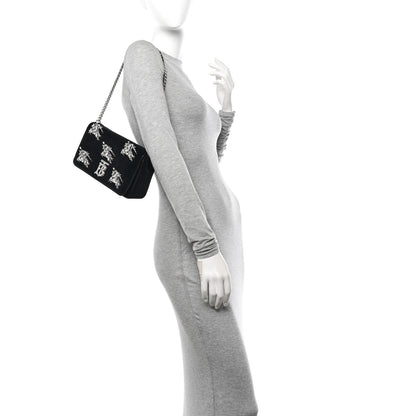 Burberry Velvet Crystal Small Lola Bag Black 2 of 11