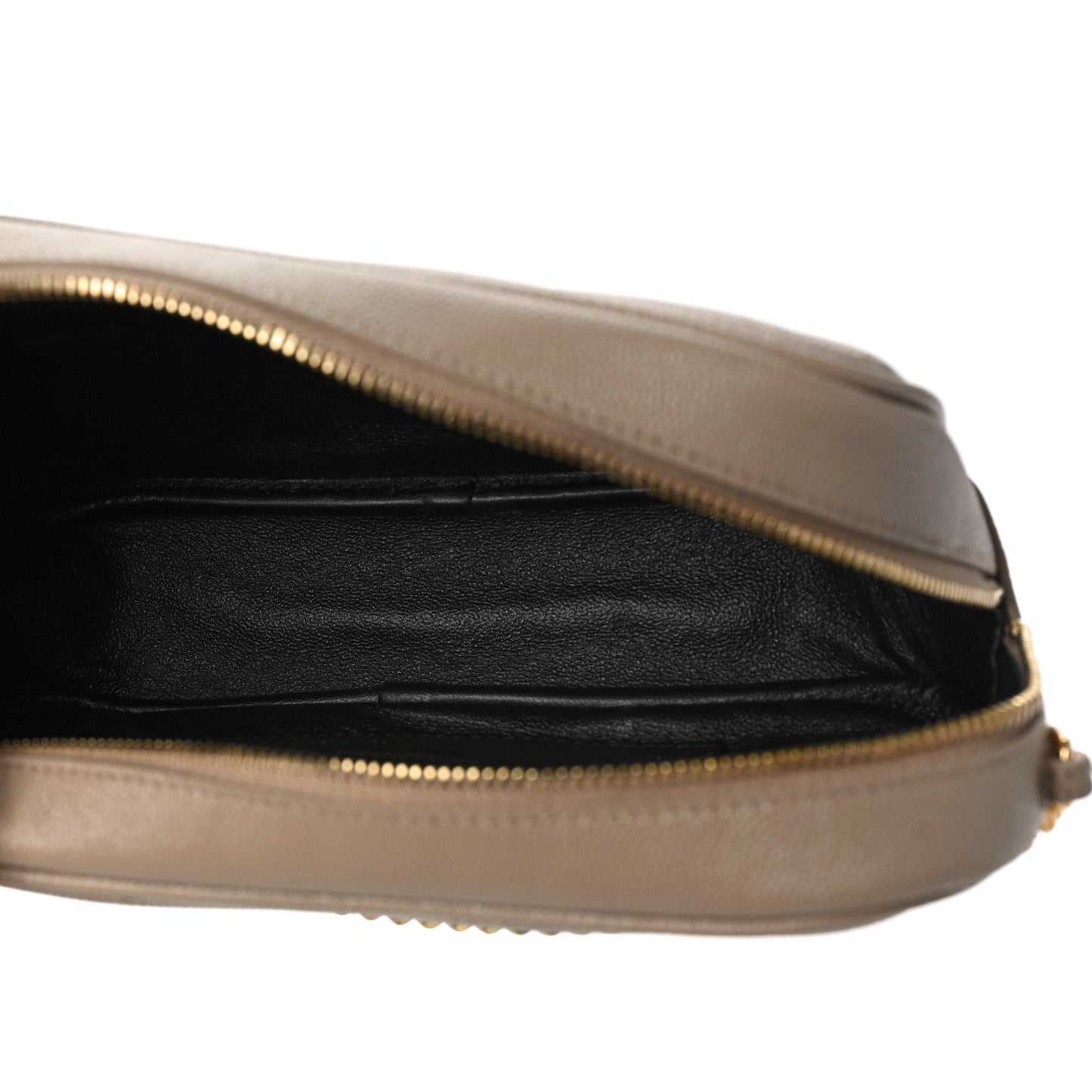 Grain De Poudre Matelasse Monogram Mini Lou Camera Bag Dark Beige