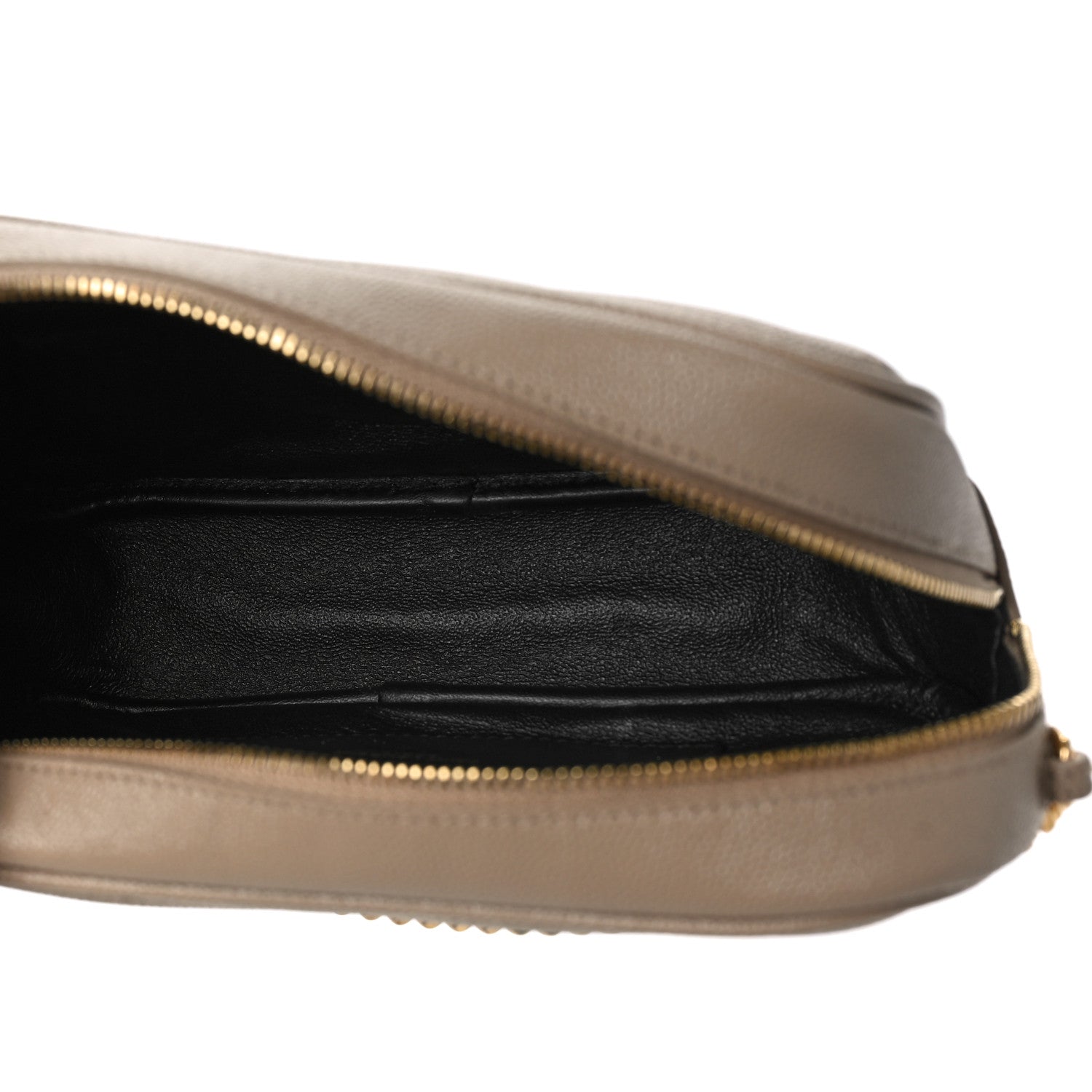 Saint Laurent Grain De Poudre Matelasse Monogram Mini Lou Camera Bag Dark Beige 5 of 10