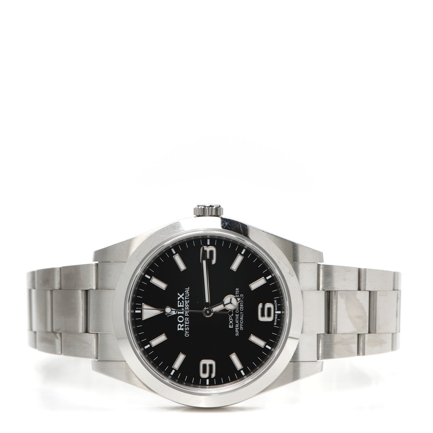 Stainless Steel 39mm Oyster Perpetual Explorer Watch Black 214270