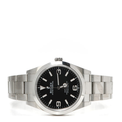 Rolex Stainless Steel 39mm Oyster Perpetual Explorer Watch Black 214270 2 of 5