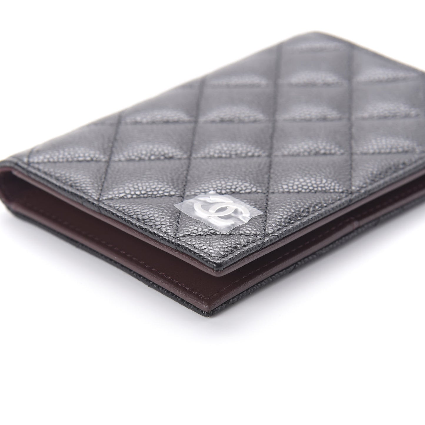 Caviar Quilted Passport Holder Black