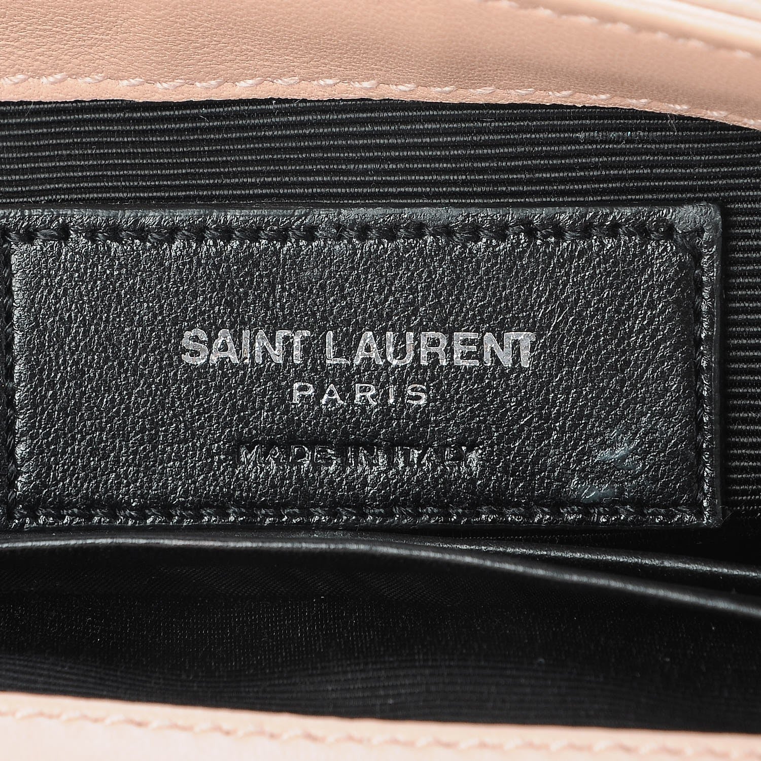 Saint Laurent Sheepskin Matelasse Chevron Monogram Classic Baby Chain Bag Pale Pink 7 of 8