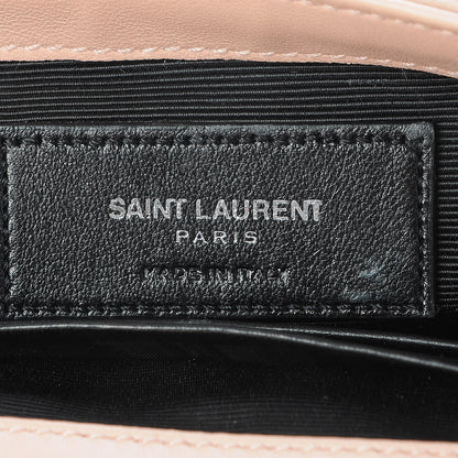 Saint Laurent Sheepskin Matelasse Chevron Monogram Classic Baby Chain Bag Pale Pink 7 of 8